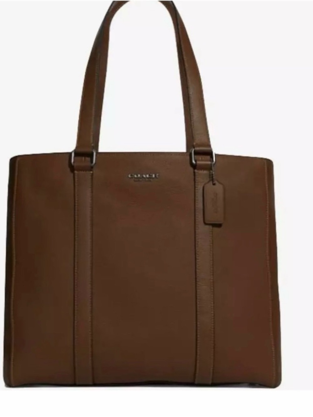 NWT Coach Hudson leather double handle Brown Leather Tote Bag
